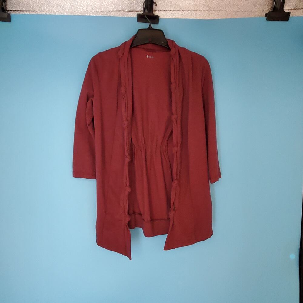 Three Dots Cardigan Size Small 3/4 Sleeve Open Front